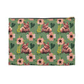 Floral Squonk Accessory Pouch — Cute Cryptid Makeup & Travel Zipper Bag