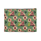 Floral Squonk Accessory Pouch — Cute Cryptid Makeup & Travel Zipper Bag