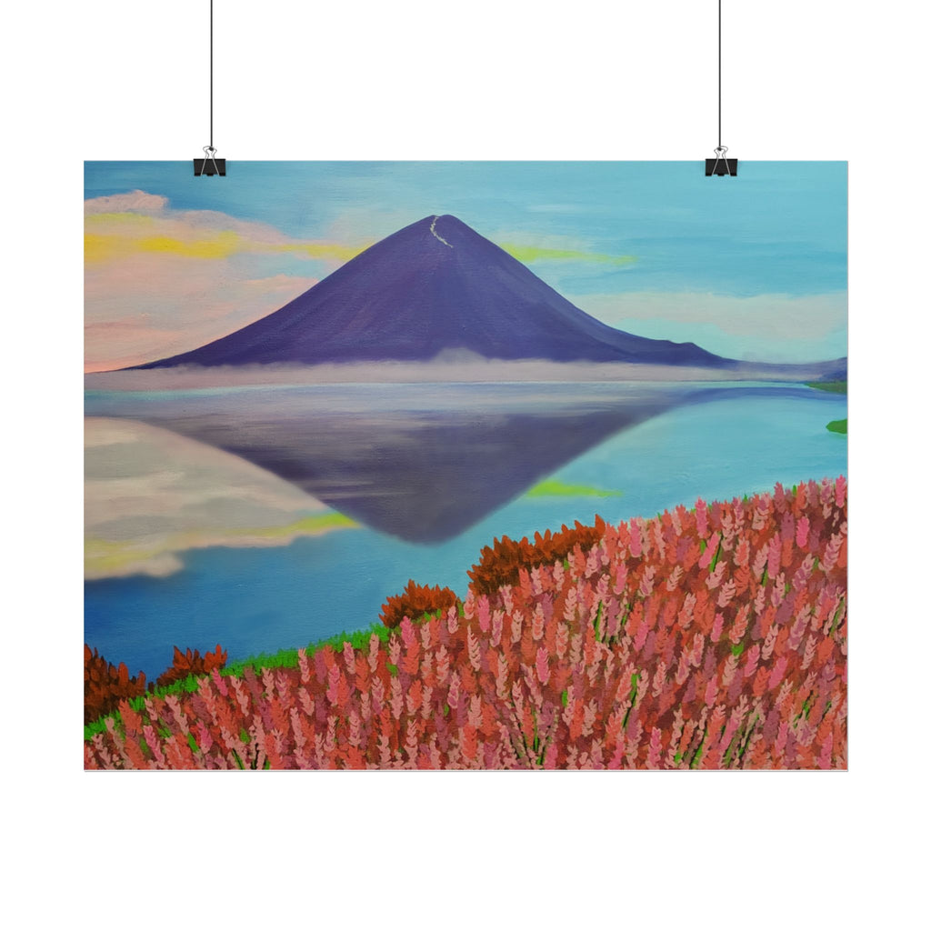 Rolled Poster — Serene Mountain Reflection Landscape Art Print