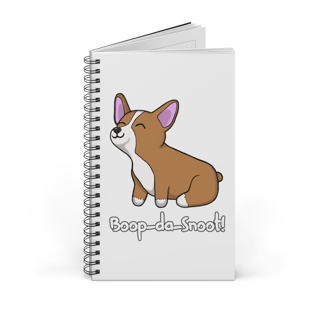Corgi "Boop-da-Snoot" Spiral Journal — Cute Dog Notebook for Notes & Gifts