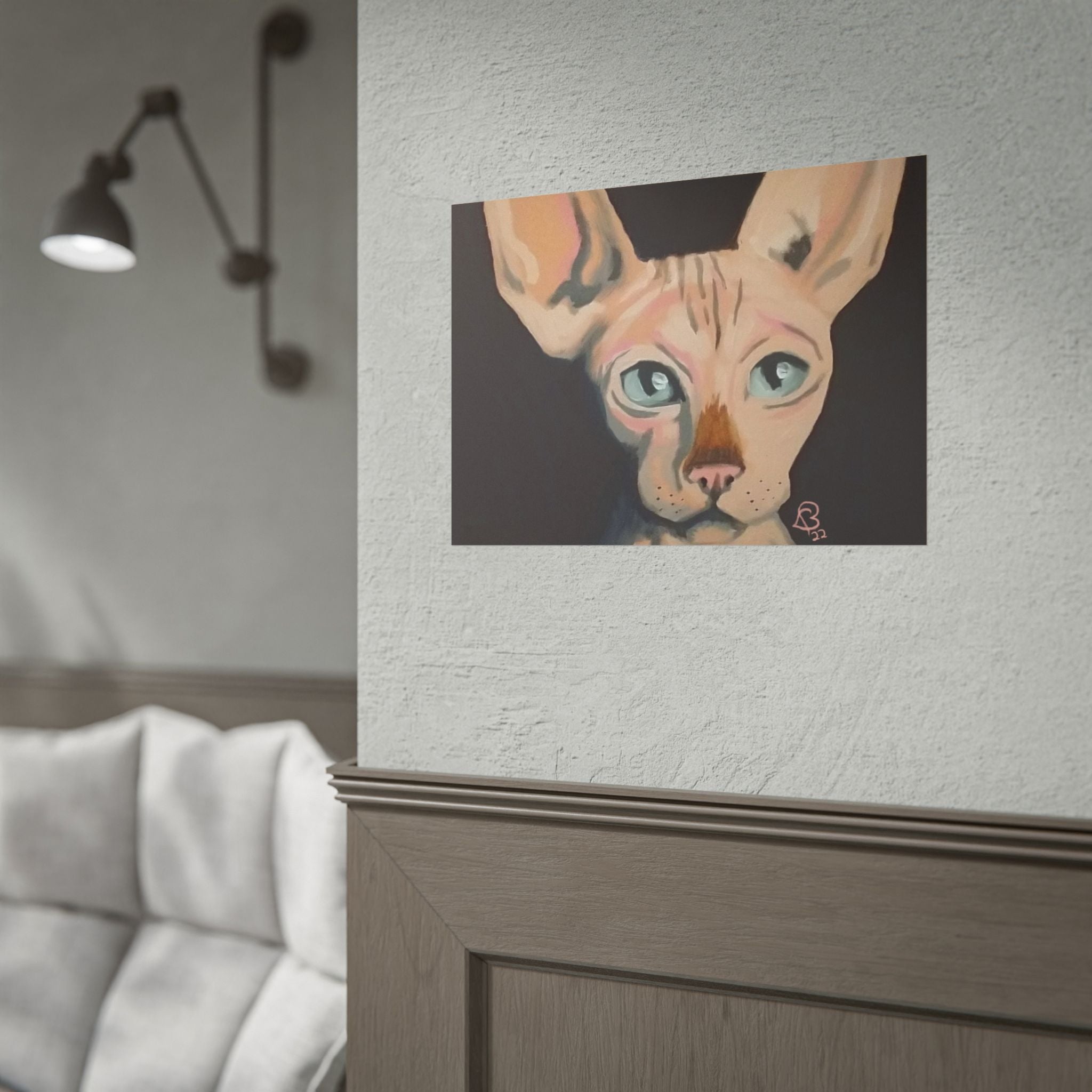 Sphynx Cat Art Poster — Rolled Fine Art Print