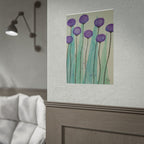 Rolled Poster - Purple Watercolor Floral Stems Art Print