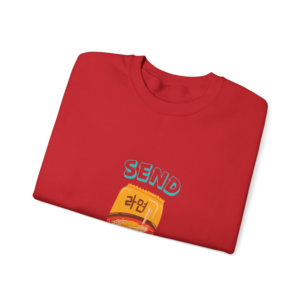 Send Noods Sweatshirt — Cute Ramen Graphic Crewneck