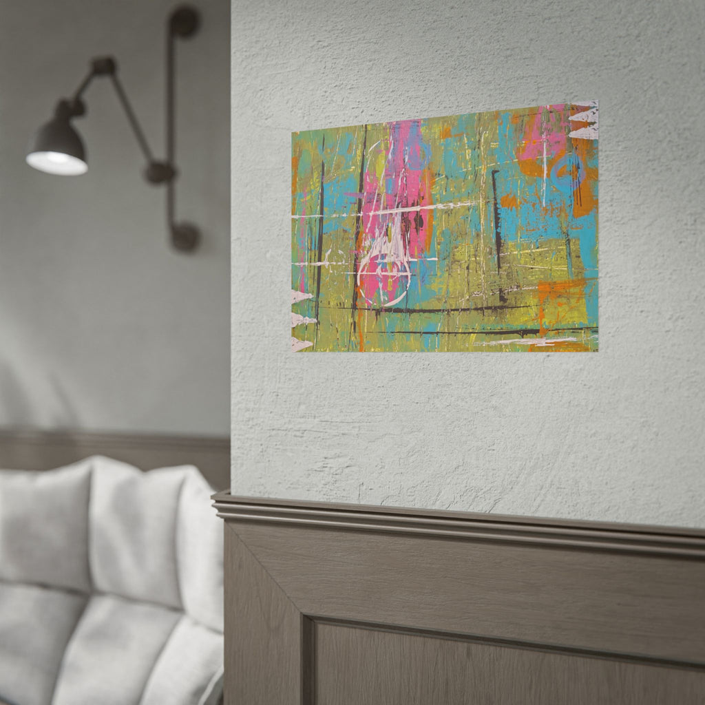 Abstract "1980s Puke" Color Splash Poster — Vibrant Modern Wall Art (Rolled Poster)