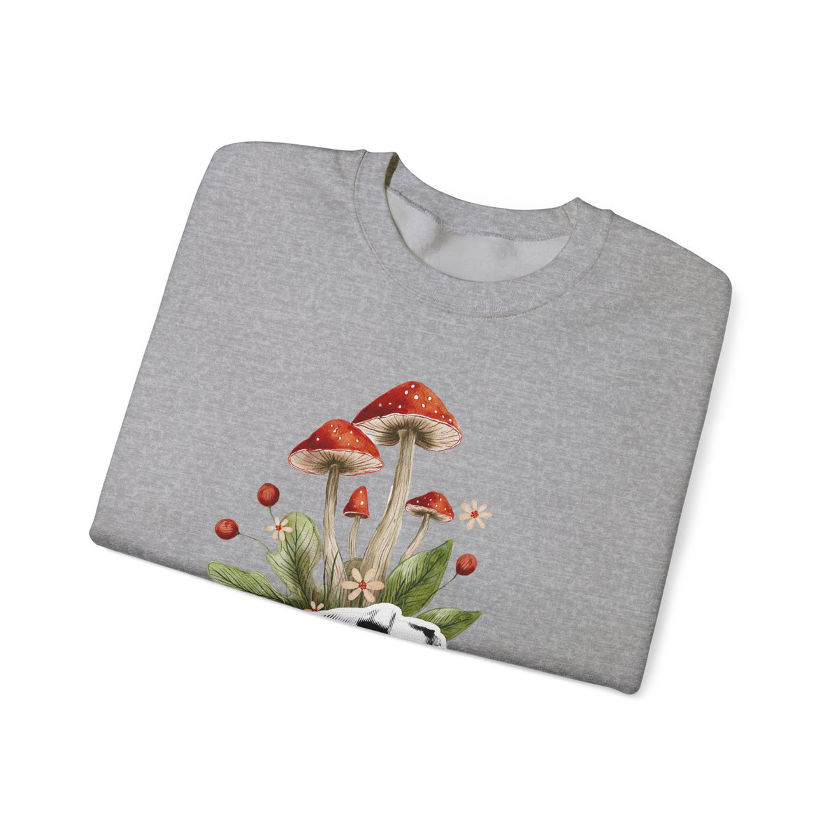 Mushroom Head Art Sweatshirt — Surreal Botanical Crewneck