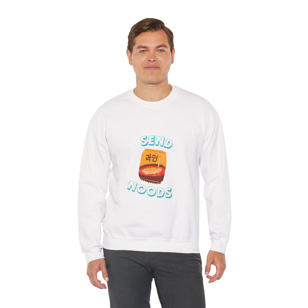 Send Noods Sweatshirt — Cute Ramen Graphic Crewneck