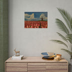 Rolled Poster — Tulip Field Landscape Print with Windmill