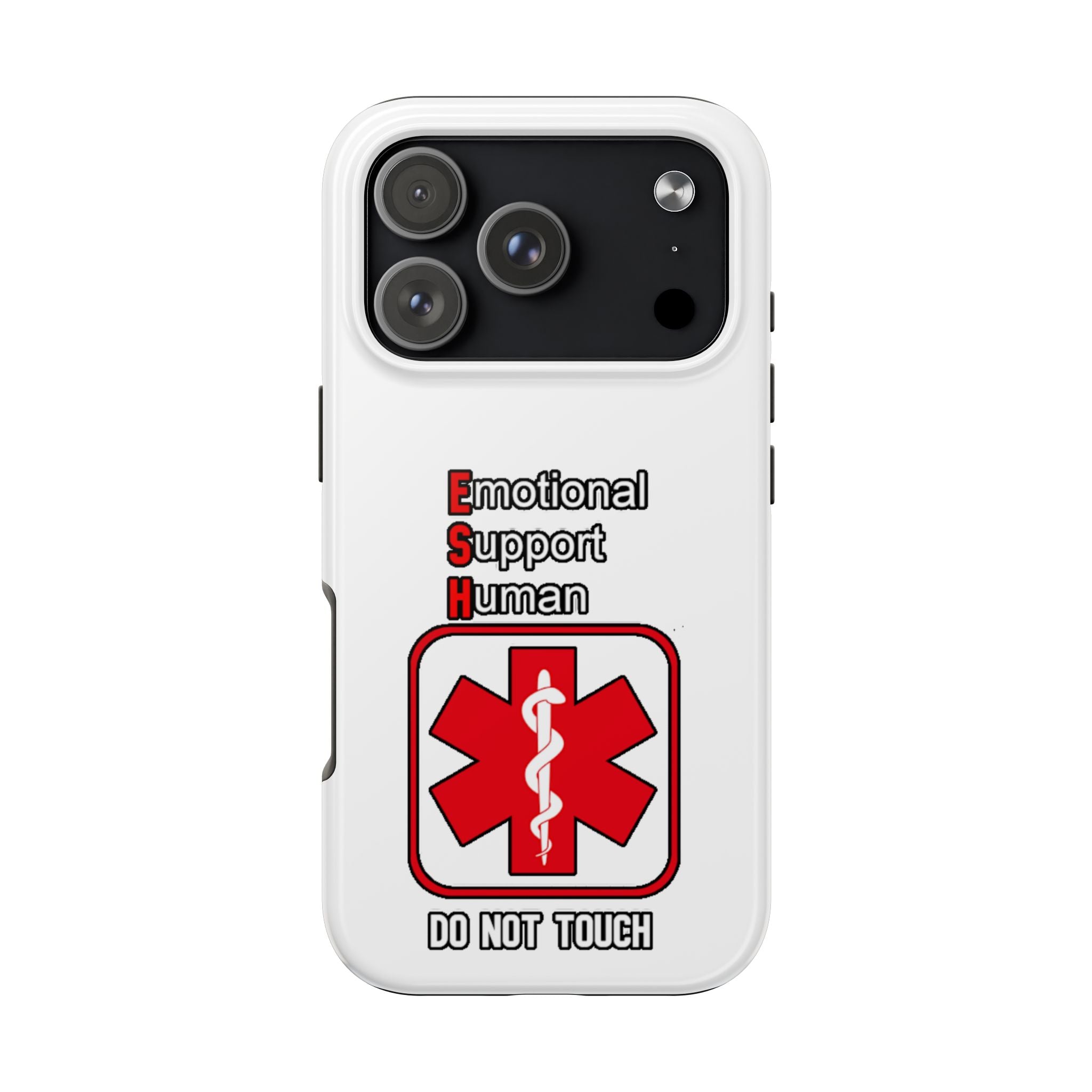 Emotional Support Human Phone Case — 'Do Not Touch' Medical Alert Tough Case