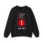 Emotional Support Human Sweatshirt – Medical Symbol “Do Not Touch” Crewneck