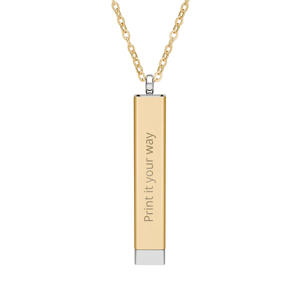 Personalize it! Hidden Message Sliding Bar Necklace