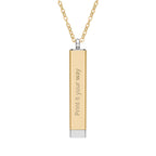 Personalize it! Hidden Message Sliding Bar Necklace