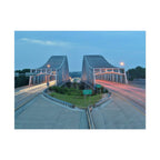 Twilight Bridge Rolled Poster — Long-Exposure Cityscape Wall Art