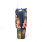 40oz Backlit Flowers Vacuum Tumbler