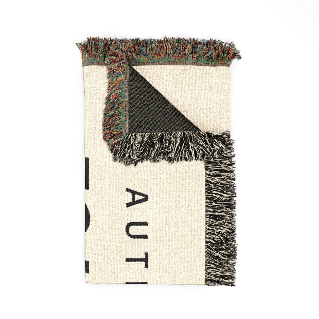 Personalized Woven Blanket — "Authentic 50 Years of Not Giving a Damn" Throw Blanket