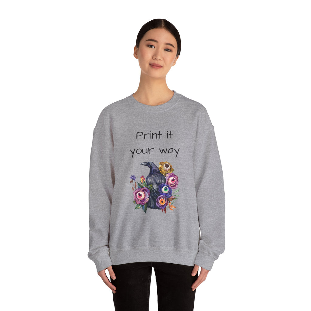 Personalize it! Crewneck Sweatshirt Surreal Design, Casual Pullover
