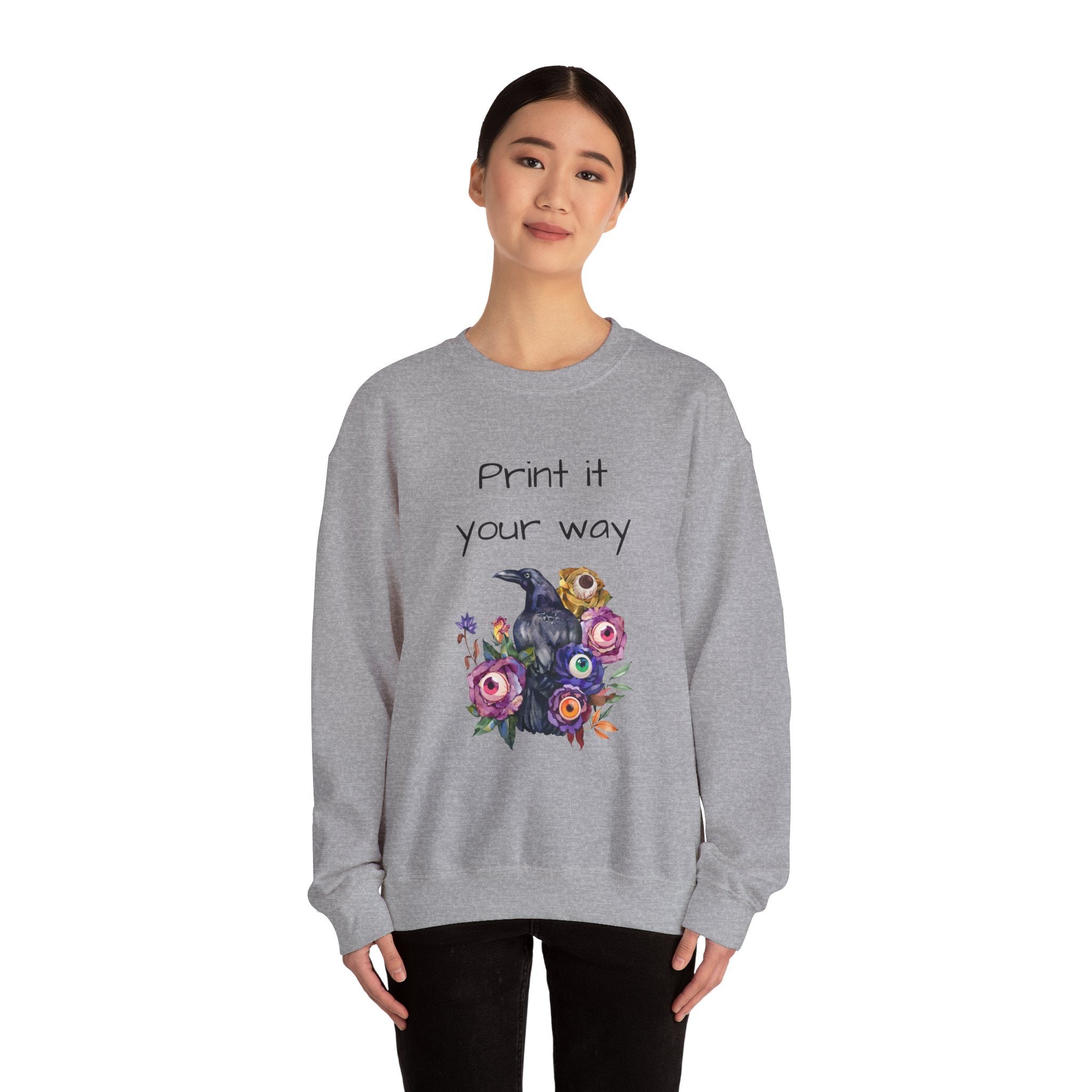 Personalize it! Crewneck Sweatshirt Surreal Design, Casual Pullover
