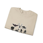 Crewneck Sweatshirt — "Emotionally Supported by Cryptids" Graphic