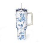 40oz Girly Western Floral Tumbler