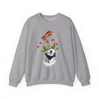 Mushroom Head Art Sweatshirt — Surreal Botanical Crewneck