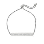 Personalize it! Engraved Adjustable Flat Bar Bracelet