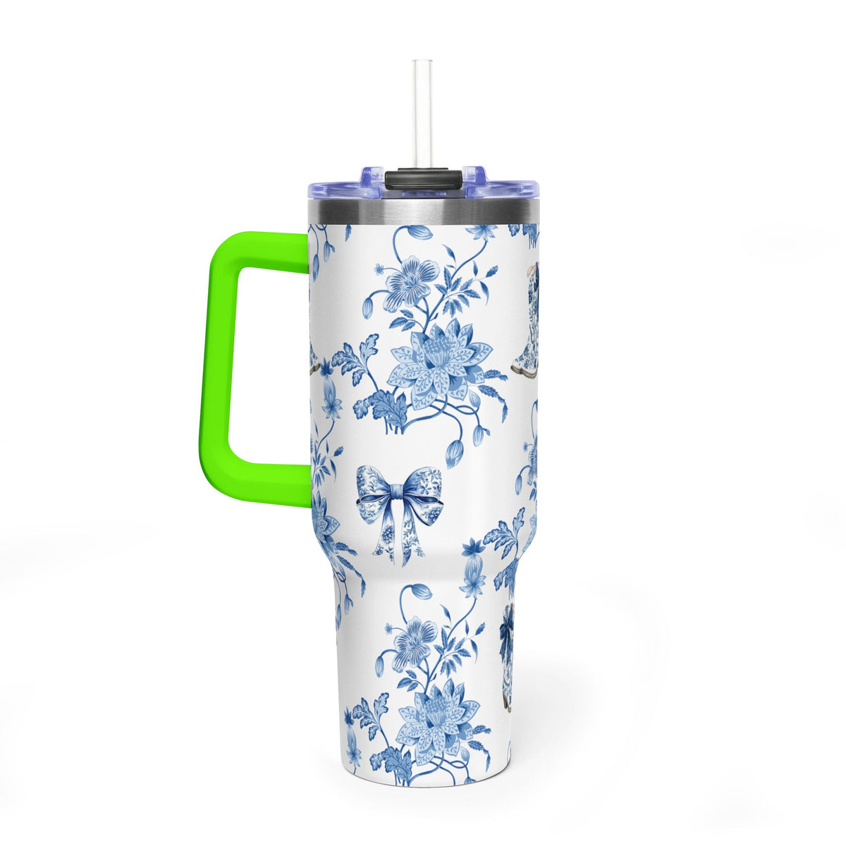 40oz Girly Western Floral Tumbler