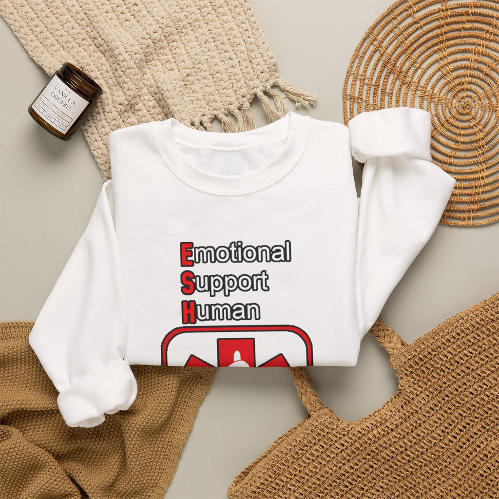 Emotional Support Human Sweatshirt – Medical Symbol “Do Not Touch” Crewneck