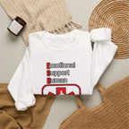 Emotional Support Human Sweatshirt – Medical Symbol “Do Not Touch” Crewneck