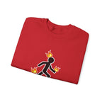 Crewneck Sweatshirt — I Tried It At Home (Funny Stick Figure on Fire Graphic)