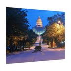 Rolled Poster — Nighttime Missouri Capitol Building Cityscape Wall Art
