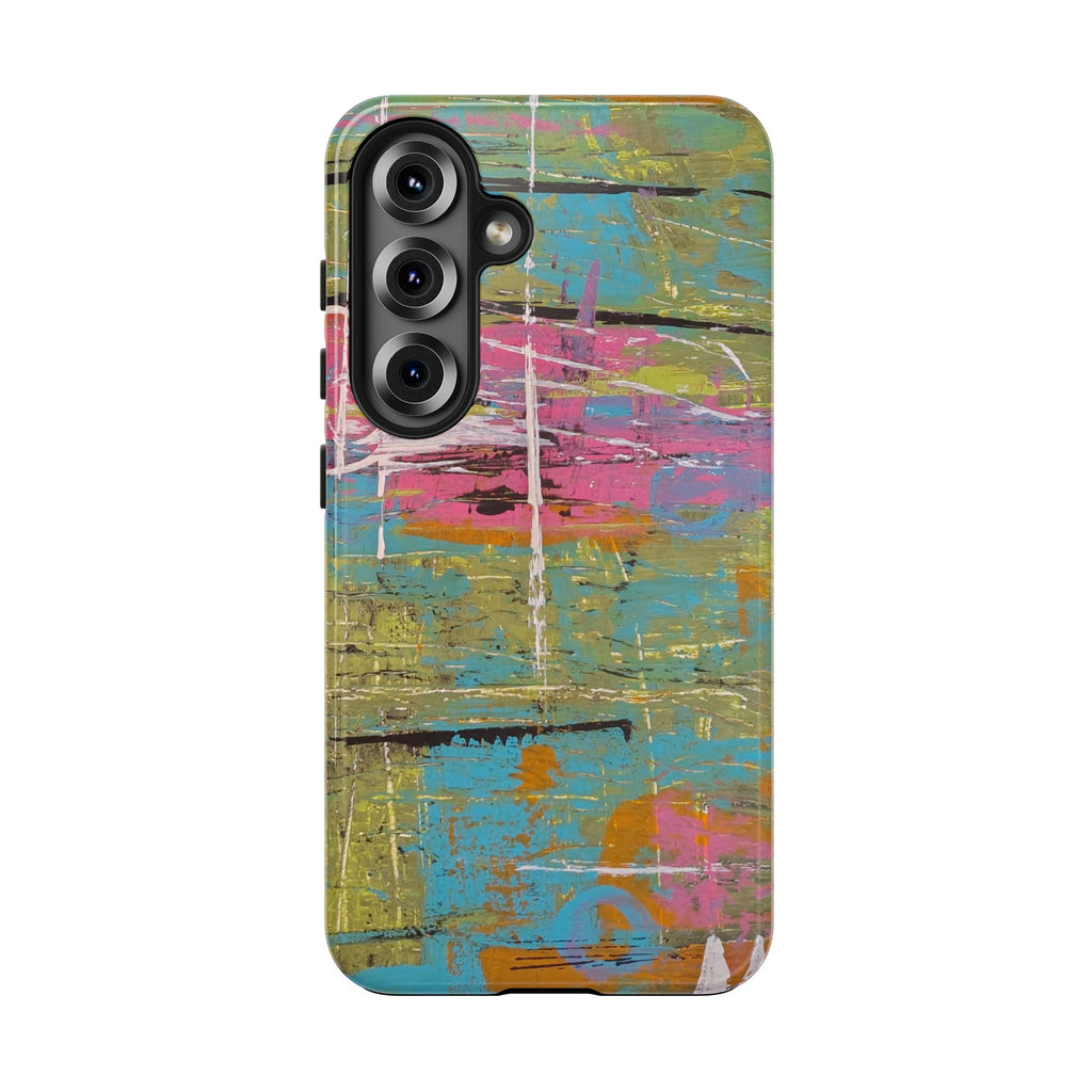 1980s Puke Tough Phone Case — Distressed Pastel Art Protective Cover
