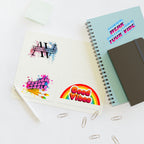 Vibrant Vibes Sticker Sheet – Artistry, Good Vibes & Wear Your Vibe Decals