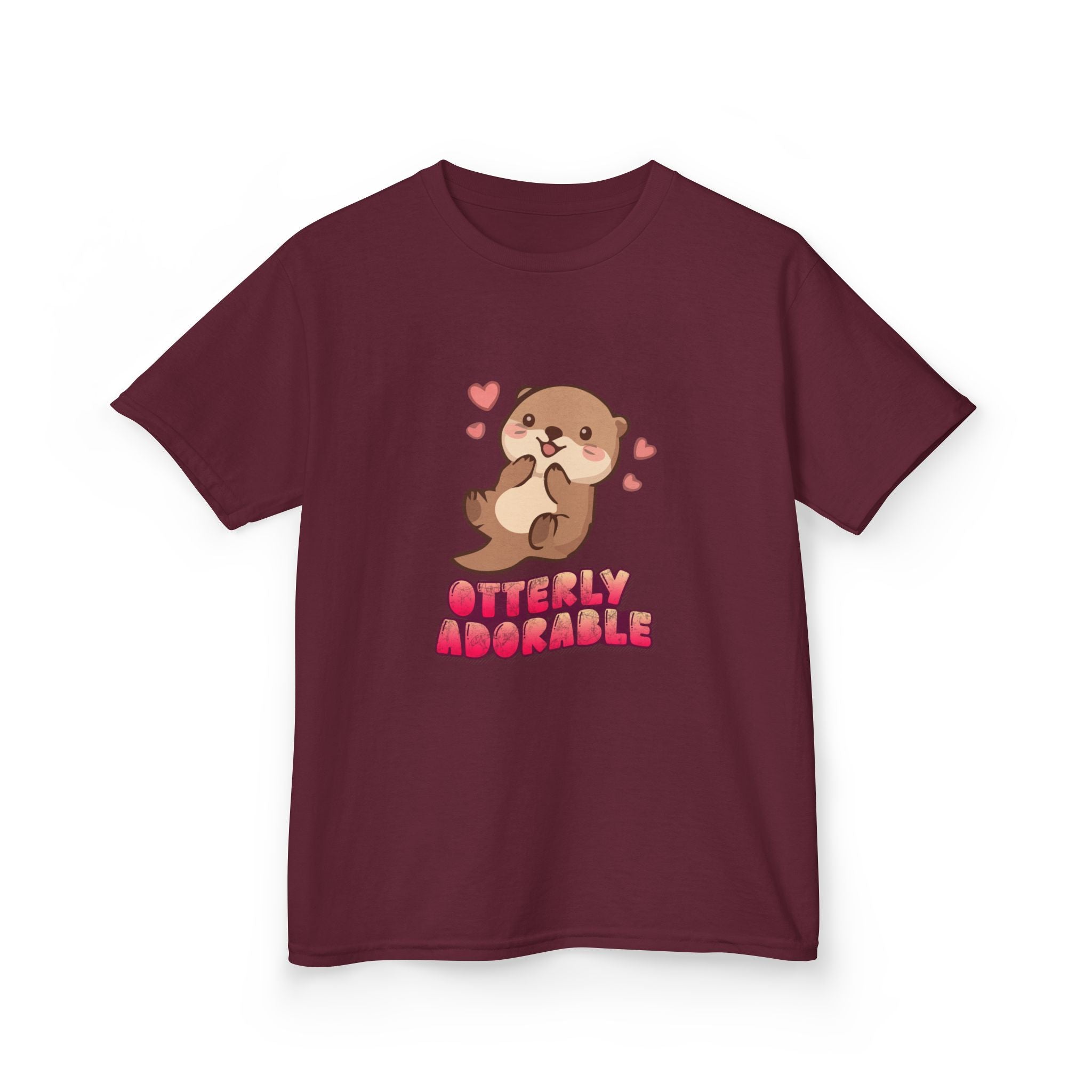 Kids Tee "Otterly Adorable" Heart Graphic Tee