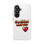 Certified 90s Kid Tough Phone Case — Retro Pixel Art Heart Protective Cover