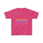 Youth Rainbow Dachshund Pattern Cute Dog Graphic Tee