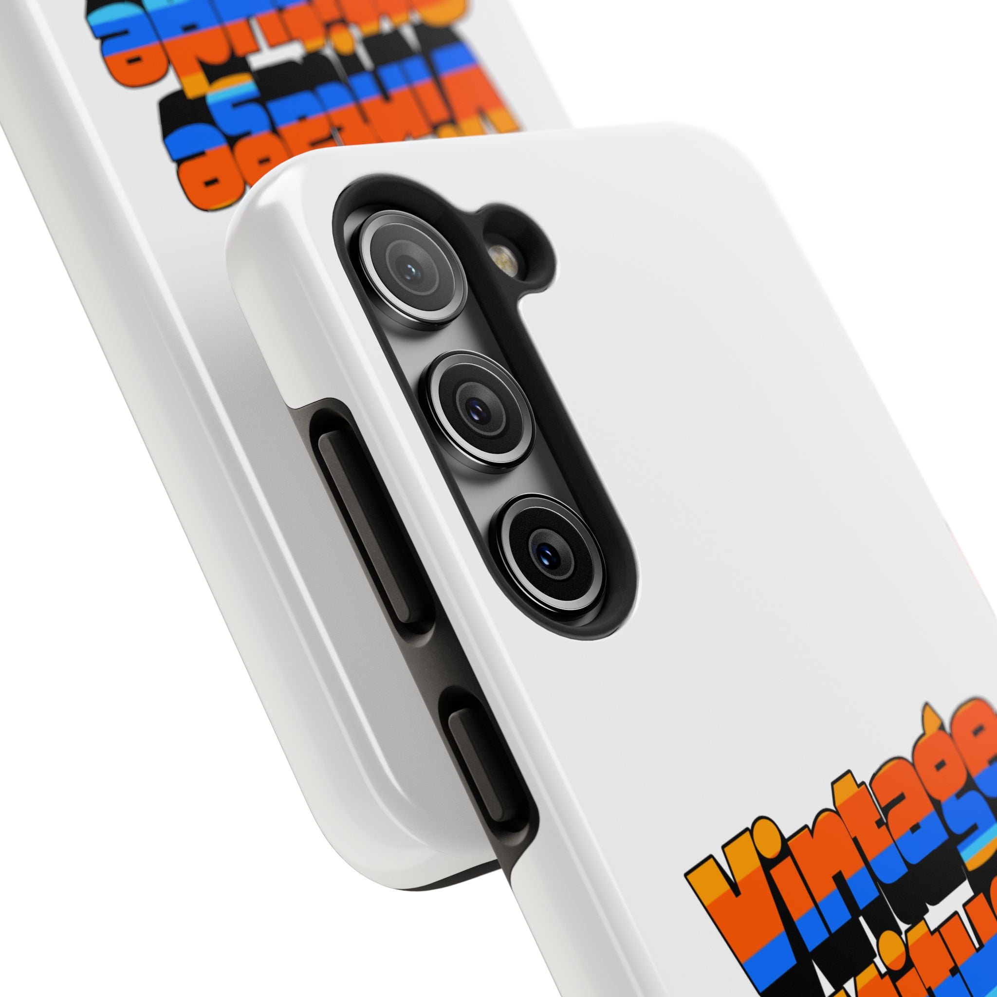 Phone Case — "Vintage Attitude" Retro 70s Striped Tough Protective Case