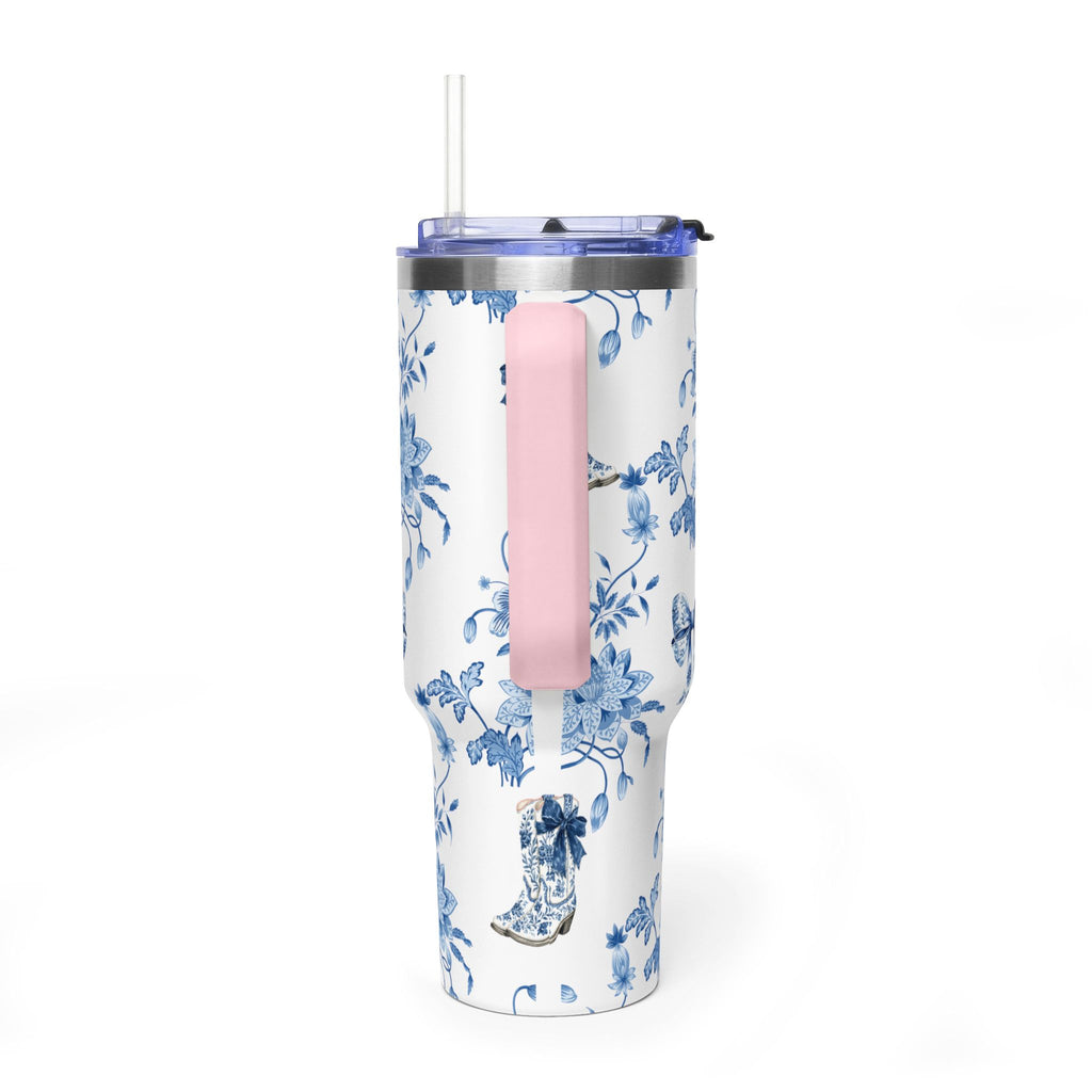 40oz Girly Western Floral Tumbler