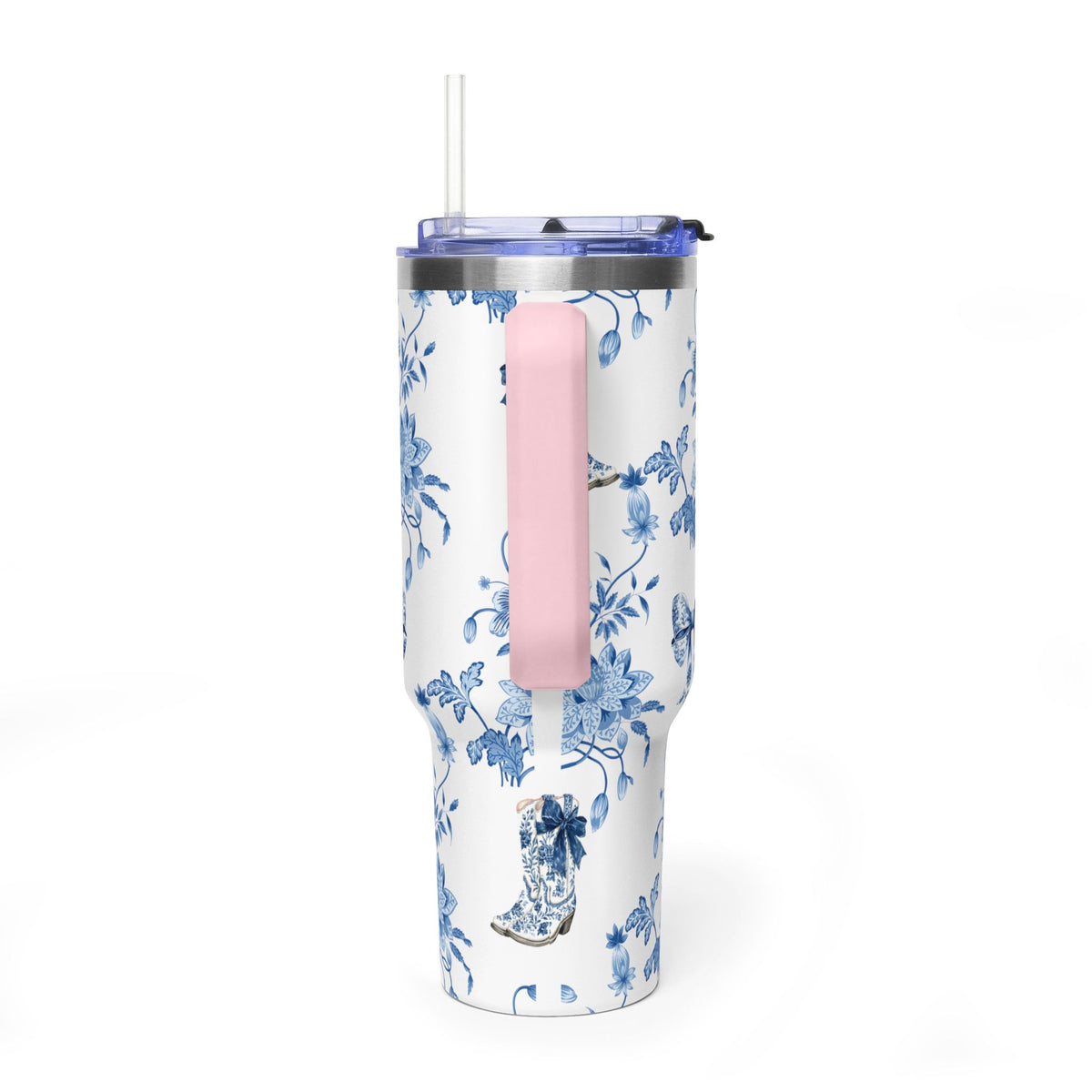 40oz Girly Western Floral Tumbler