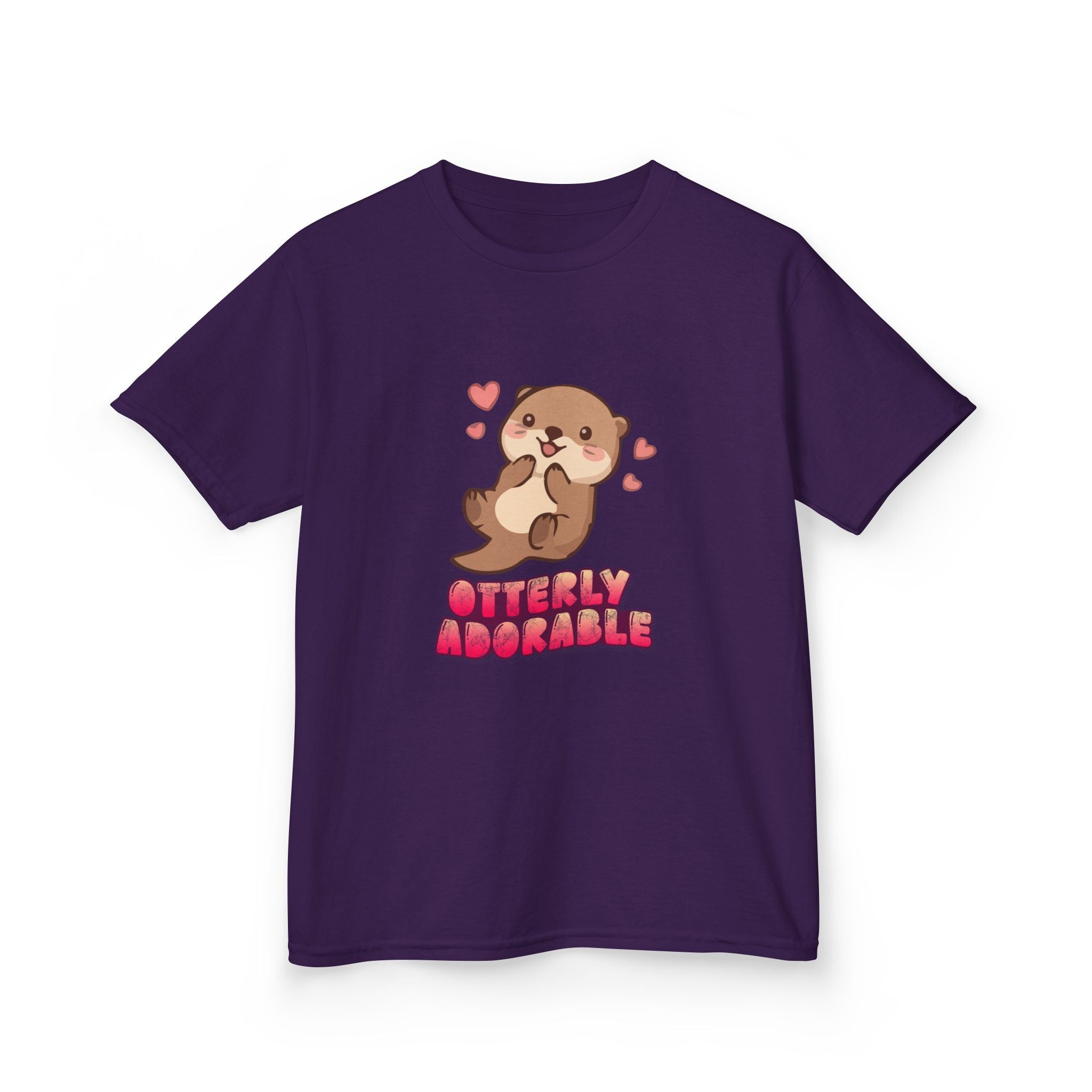 Kids Tee "Otterly Adorable" Heart Graphic Tee