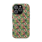 Floral Squonk Pattern Impact Phone Case — Protective iPhone Cover with Pink Flowers
