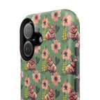 Floral Squonk Pattern Impact Phone Case — Protective iPhone Cover with Pink Flowers