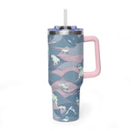 Nessie Waves 40oz Vacuum Tumbler — Insulated Travel Mug