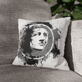 Statue Splash Art Pillow — Black Ink Splash Decorative Throw Pillow