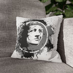 Statue Splash Art Pillow — Black Ink Splash Decorative Throw Pillow