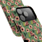 Floral Squonk Pattern Impact Phone Case — Protective iPhone Cover with Pink Flowers