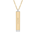Personalize it! Hidden Message Sliding Blank Bar Necklace (Engraving)