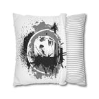 Statue Splash Art Pillow — Black Ink Splash Decorative Throw Pillow