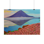 Rolled Poster — Serene Mountain Reflection Landscape Art Print
