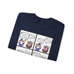 Comic D&D Sweatshirt — Cute Panel Cartoon Crewneck