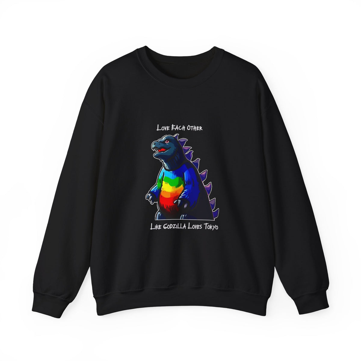 Godzilla Love Rainbow Crewneck Sweatshirt