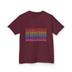 Youth Rainbow Dachshund Pattern Cute Dog Graphic Tee